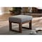 Baxton Studio Yashiya Mid-century Grey Upholstered Ottoman Stool 123-6819 - alternate 2
